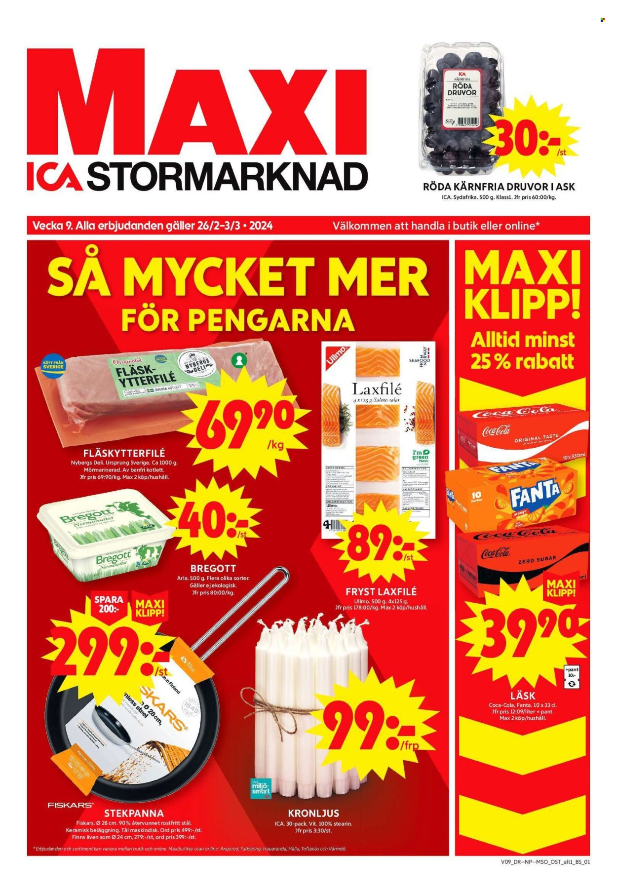 ICA reklamblad - 26/2 2024 - 3/3 2024. Sida 1