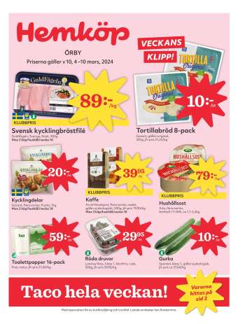 Hemköp reklamblad - 4/3 2024 - 10/3 2024.