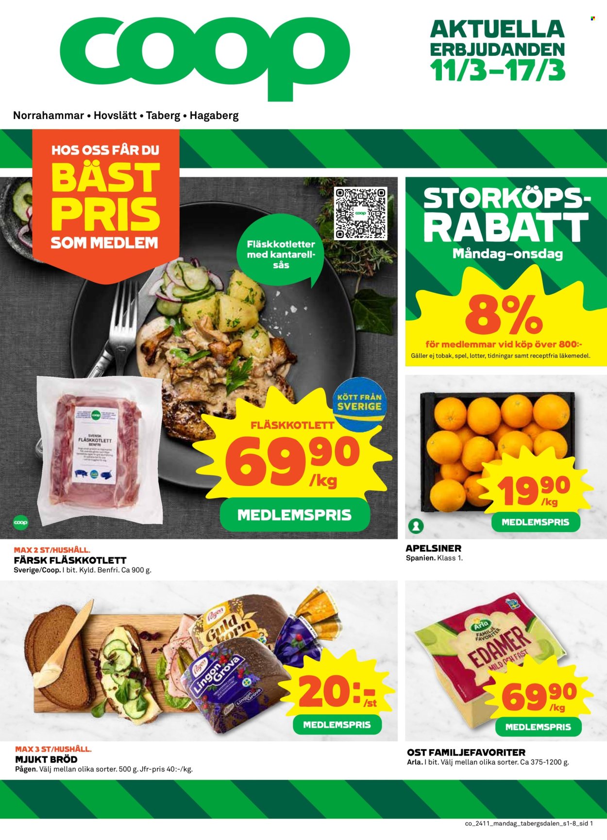 Coop reklamblad - 11/3 2024 - 17/3 2024. Sida 1