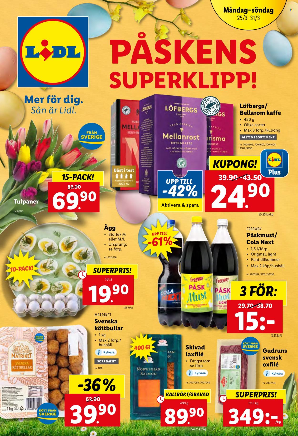 Lidl reklamblad - 25/3 2024 - 31/3 2024. Sida 1