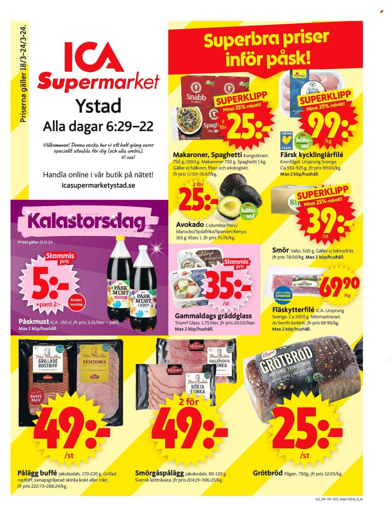 ICA reklamblad - 18/3 2024 - 24/3 2024. Sida 1