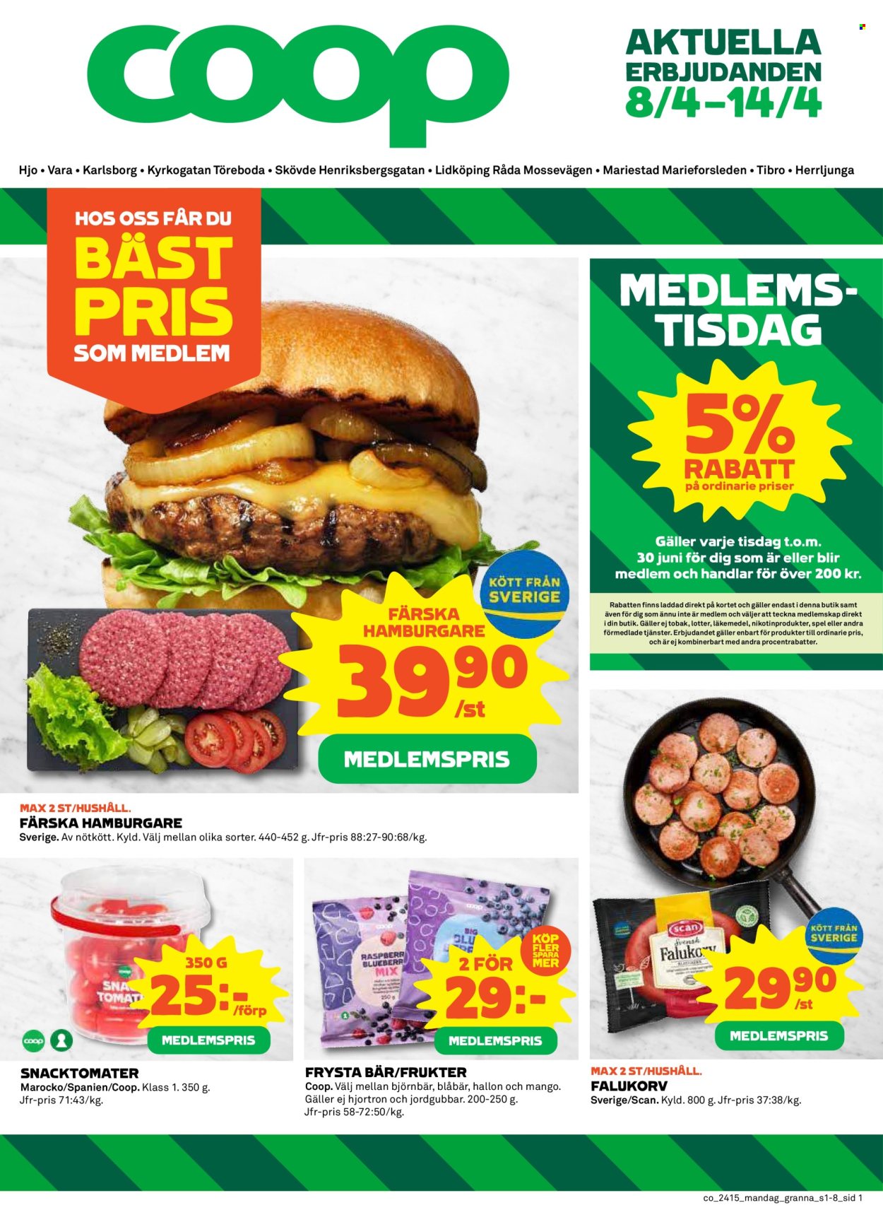 Coop reklamblad - 8/4 2024 - 14/4 2024. Sida 1