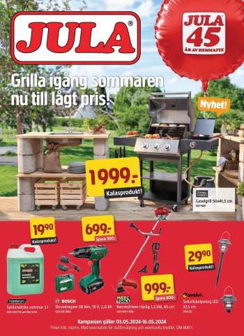 Jula reklamblad - 3/5 2024 - 16/5 2024.
