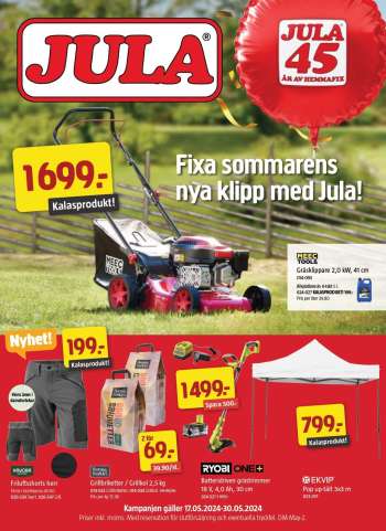 Jula reklamblad - 17/5 2024 - 30/5 2024.