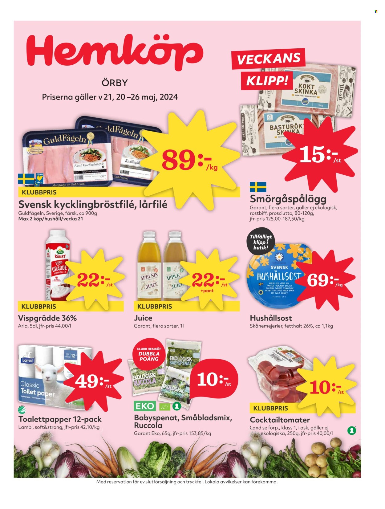 Hemköp reklamblad - 20/5 2024 - 26/5 2024. Sida 1