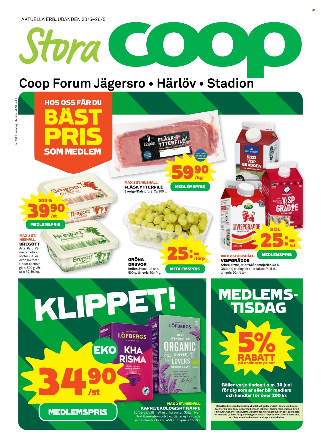 Coop reklamblad - 20/5 2024 - 26/5 2024. Sida 1