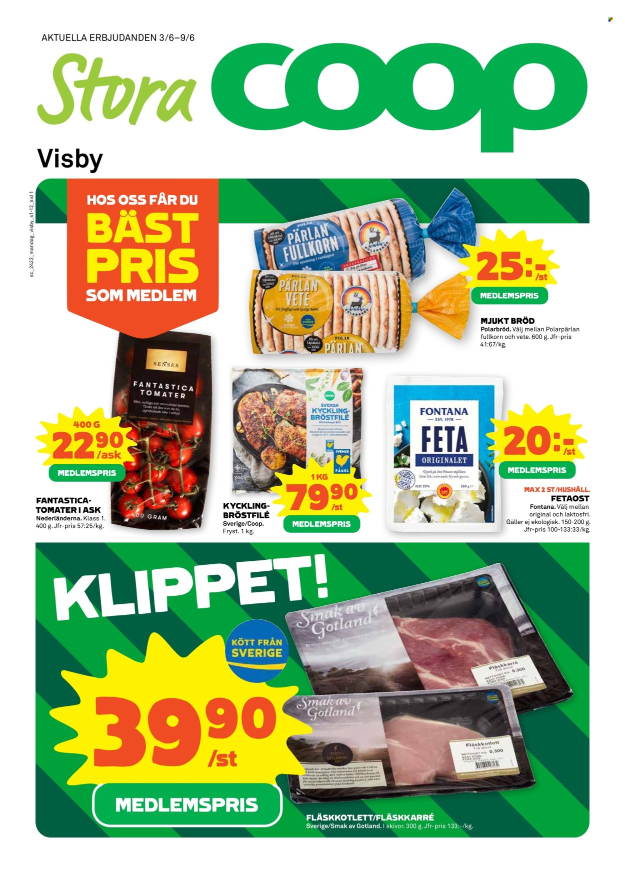 Stora Coop reklamblad - 3/6 2024 - 9/6 2024. Sida 1