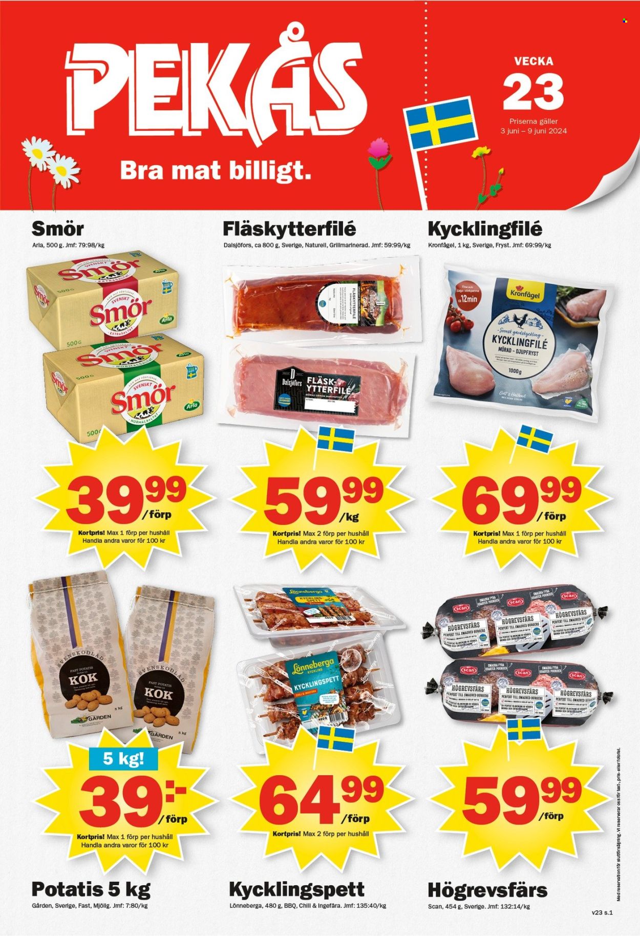 Pekås reklamblad - 3/6 2024 - 9/6 2024. Sida 1
