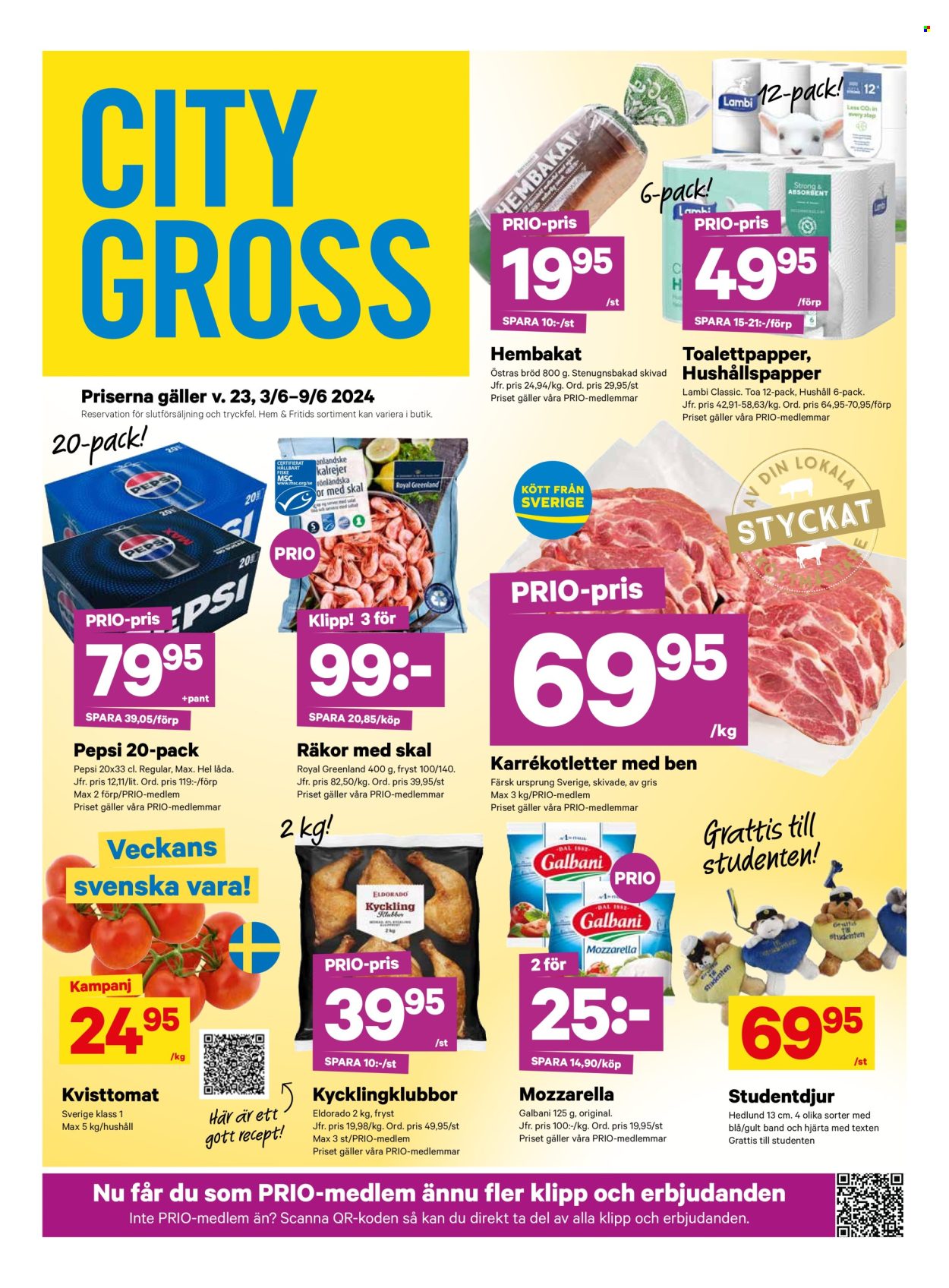 City Gross reklamblad - 3/6 2024 - 9/6 2024. Sida 1