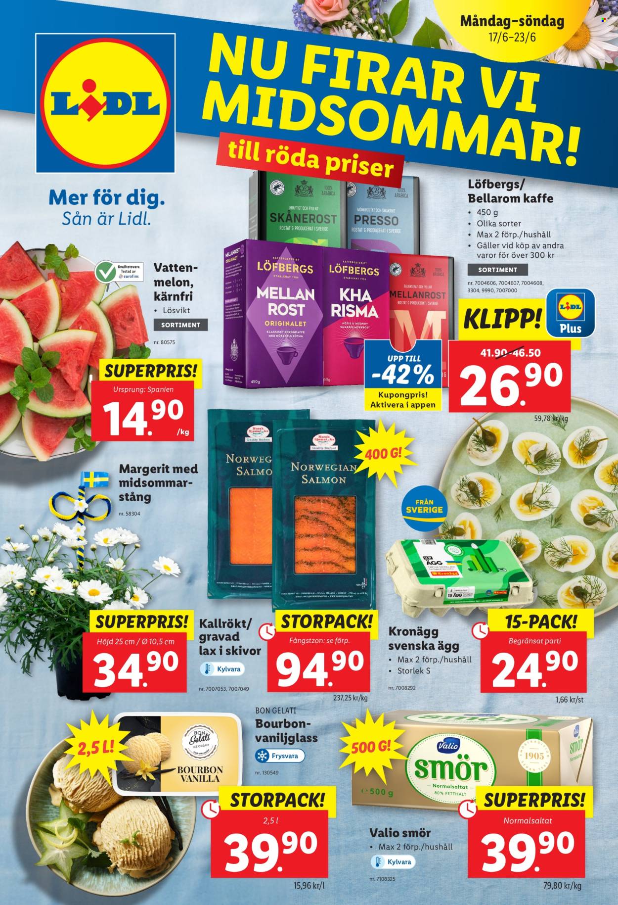Lidl reklamblad - 17/6 2024 - 23/6 2024. Sida 1