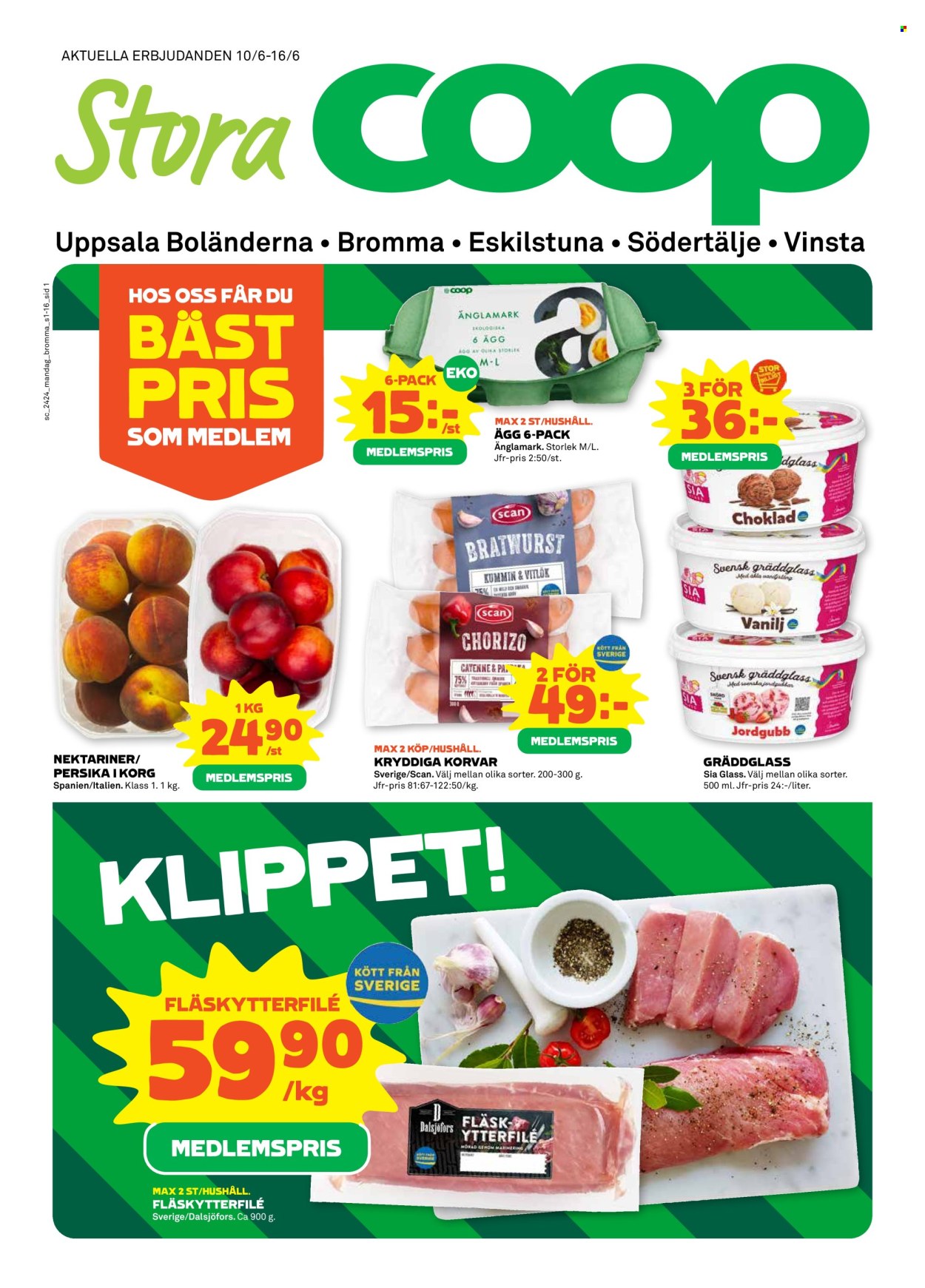 Stora Coop reklamblad - 10/6 2024 - 16/6 2024. Sida 1