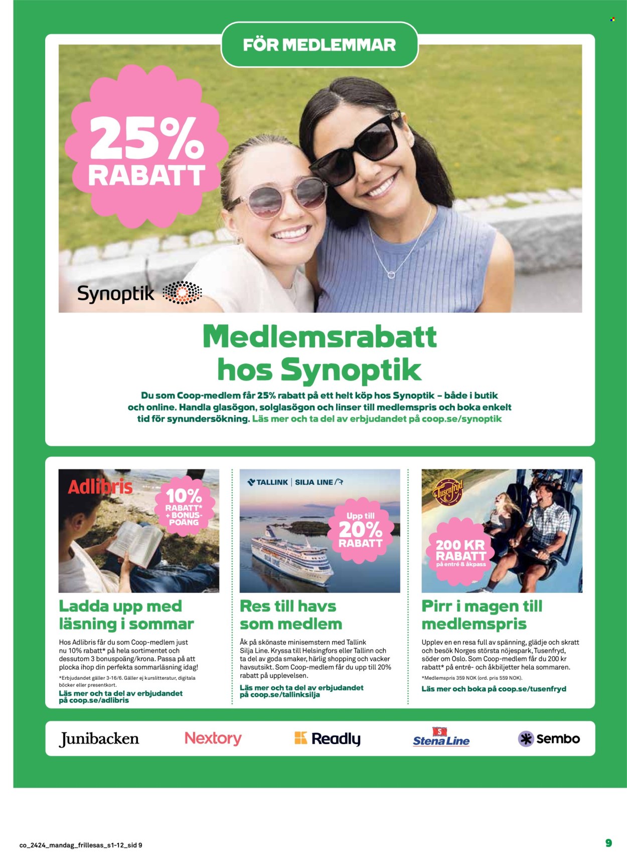 Coop Konsum reklamblad - 10/6 2024 - 16/6 2024. Sida 9
