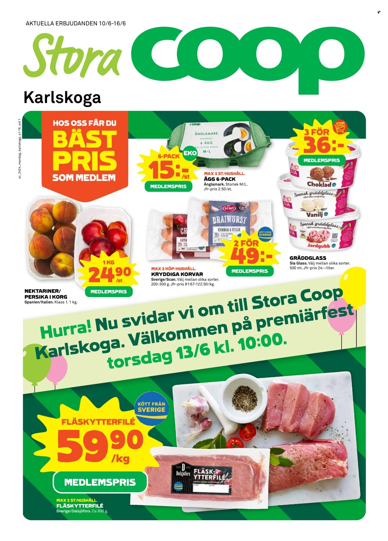 Coop Forum reklamblad - 10/6 2024 - 16/6 2024. Sida 1