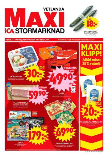 ICA reklamblad - 10/6 2024 - 16/6 2024.
