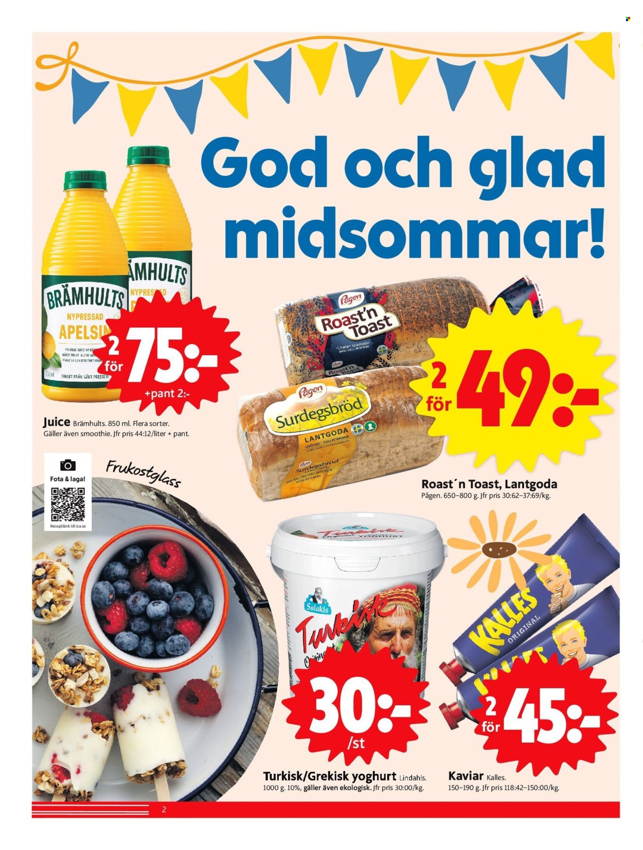 ICA reklamblad - 17/6 2024 - 23/6 2024. Sida 2