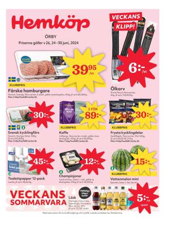 Hemköp reklamblad - 24/6 2024 - 30/6 2024.
