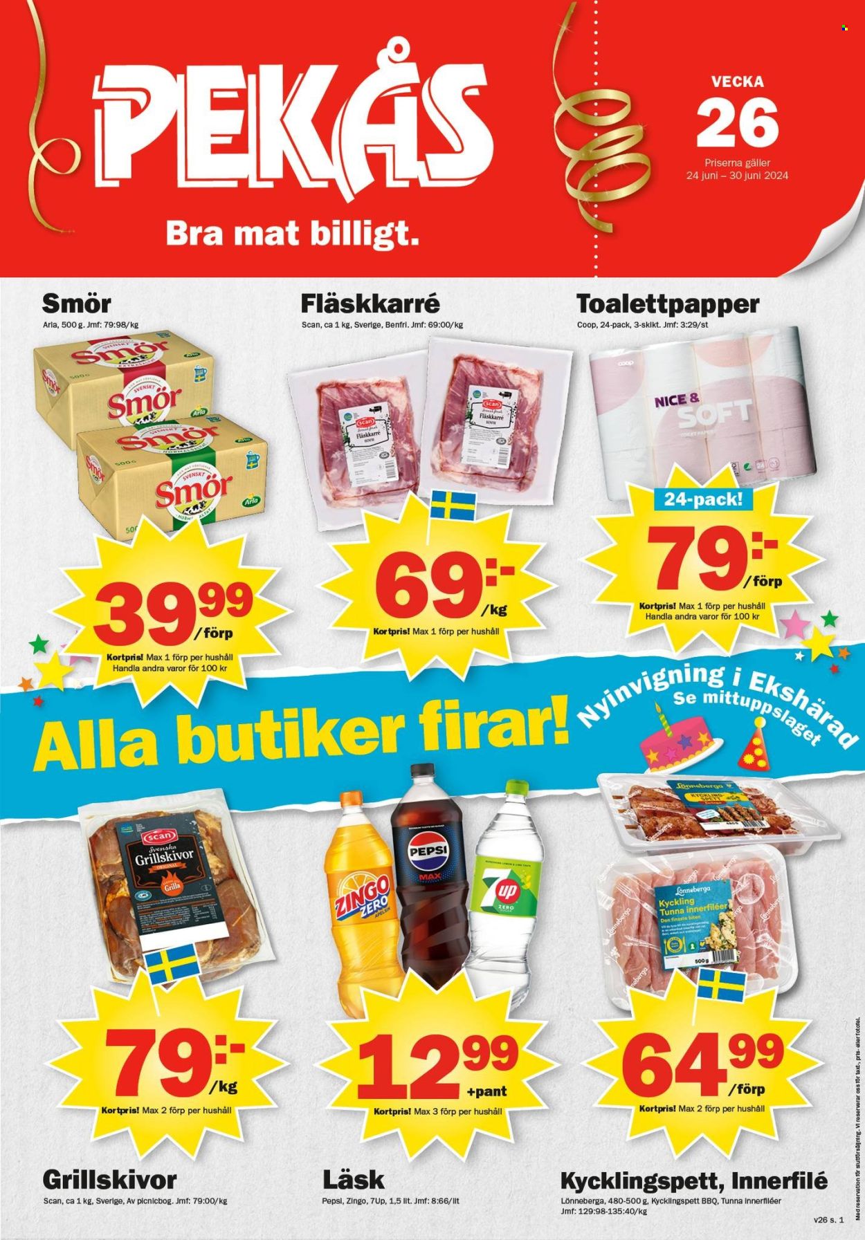 Pekås reklamblad - 24/6 2024 - 30/6 2024. Sida 1