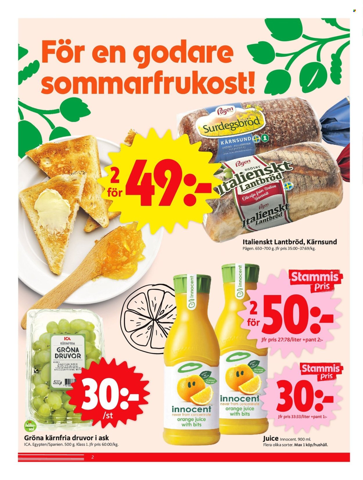 ICA reklamblad - 24/6 2024 - 30/6 2024. Sida 2