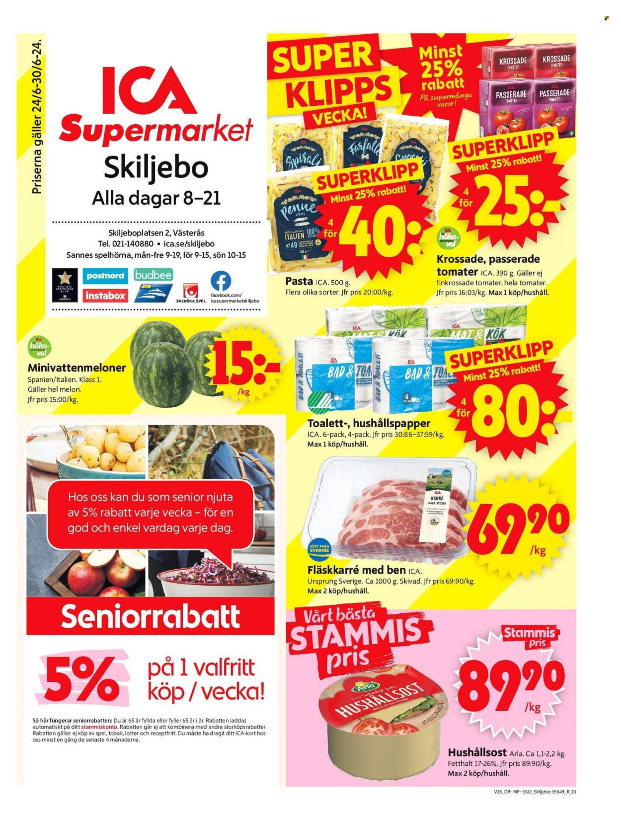 ICA reklamblad - 24/6 2024 - 30/6 2024. Sida 1
