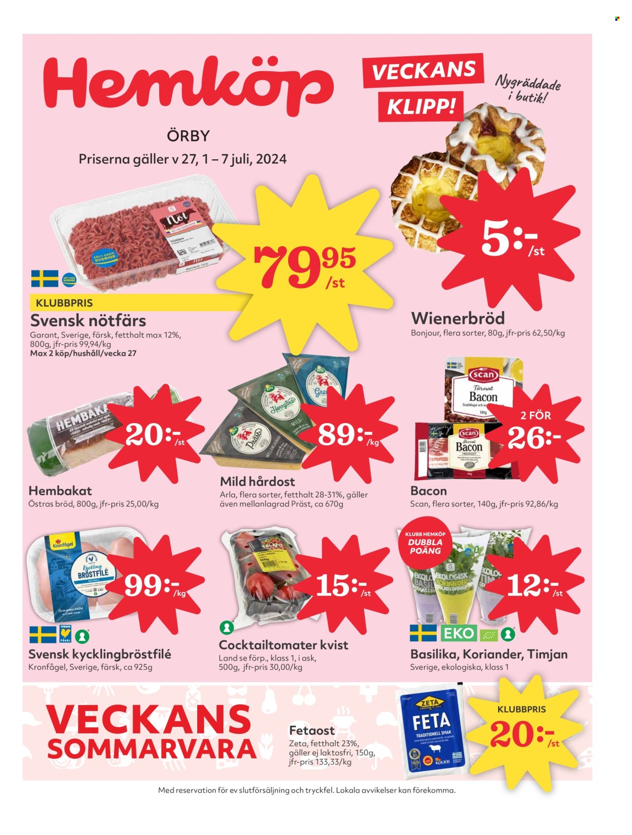 Hemköp reklamblad - 1/7 2024 - 7/7 2024. Sida 1