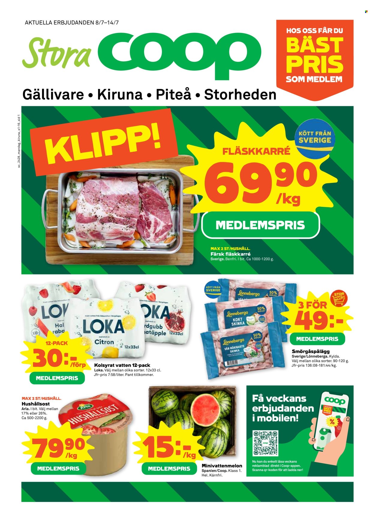 Stora Coop reklamblad - 8/7 2024 - 14/7 2024. Sida 1