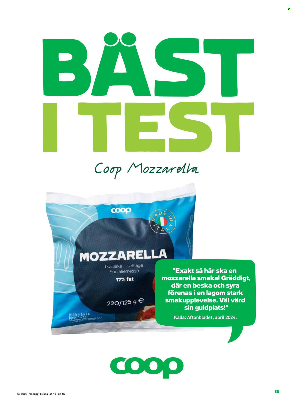 Stora Coop reklamblad - 8/7 2024 - 14/7 2024. Sida 15