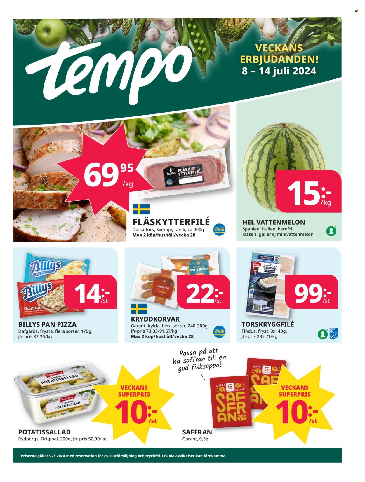 Tempo reklamblad - 8/7 2024 - 14/7 2024. Sida 1