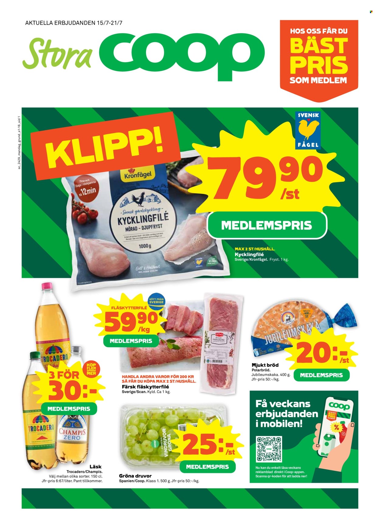 Stora Coop reklamblad - 15/7 2024 - 21/7 2024. Sida 1
