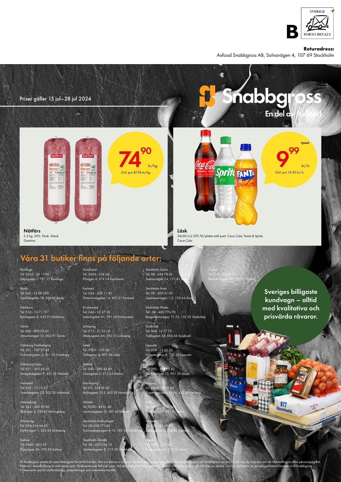 Snabbgross reklamblad - 15/7 2024 - 28/7 2024. Sida 16