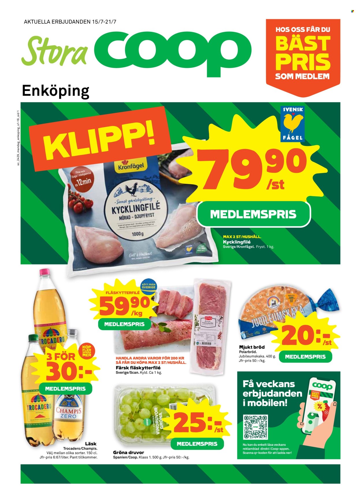 Stora Coop reklamblad - 15/7 2024 - 21/7 2024. Sida 1