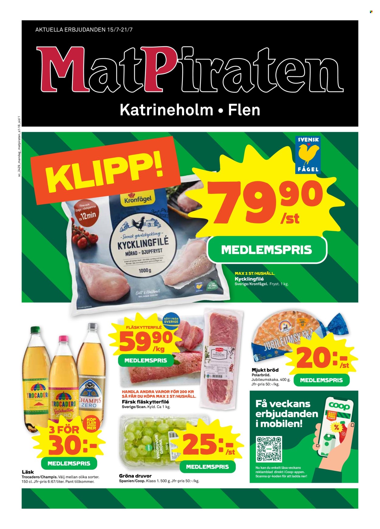 Coop reklamblad - 15/7 2024 - 21/7 2024. Sida 1