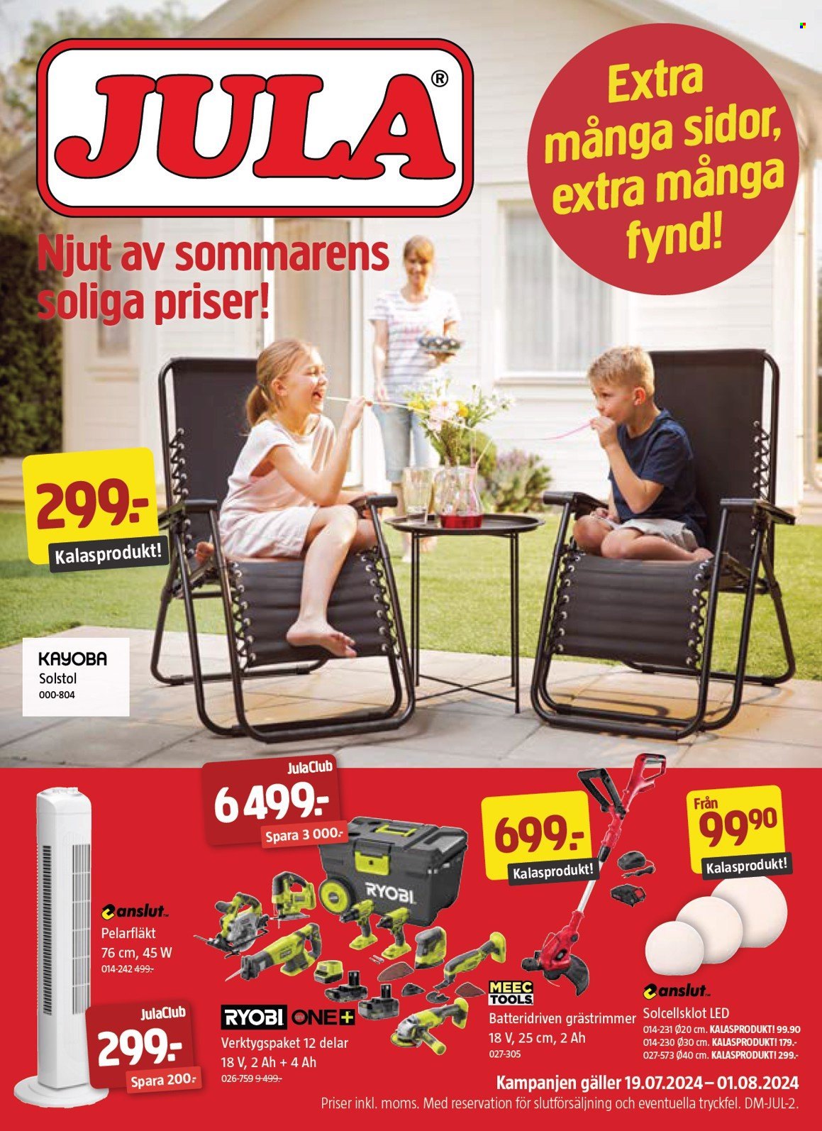 Jula reklamblad - 19/7 2024 - 1/8 2024. Sida 1