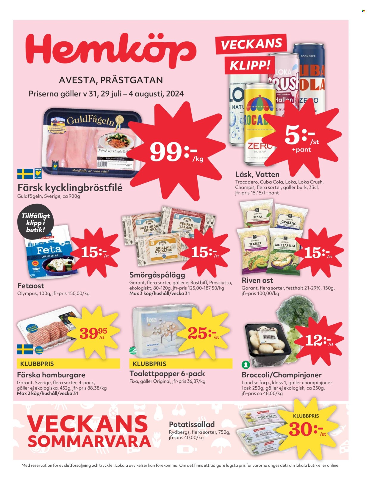 Hemköp reklamblad - 29/7 2024 - 4/8 2024. Sida 1