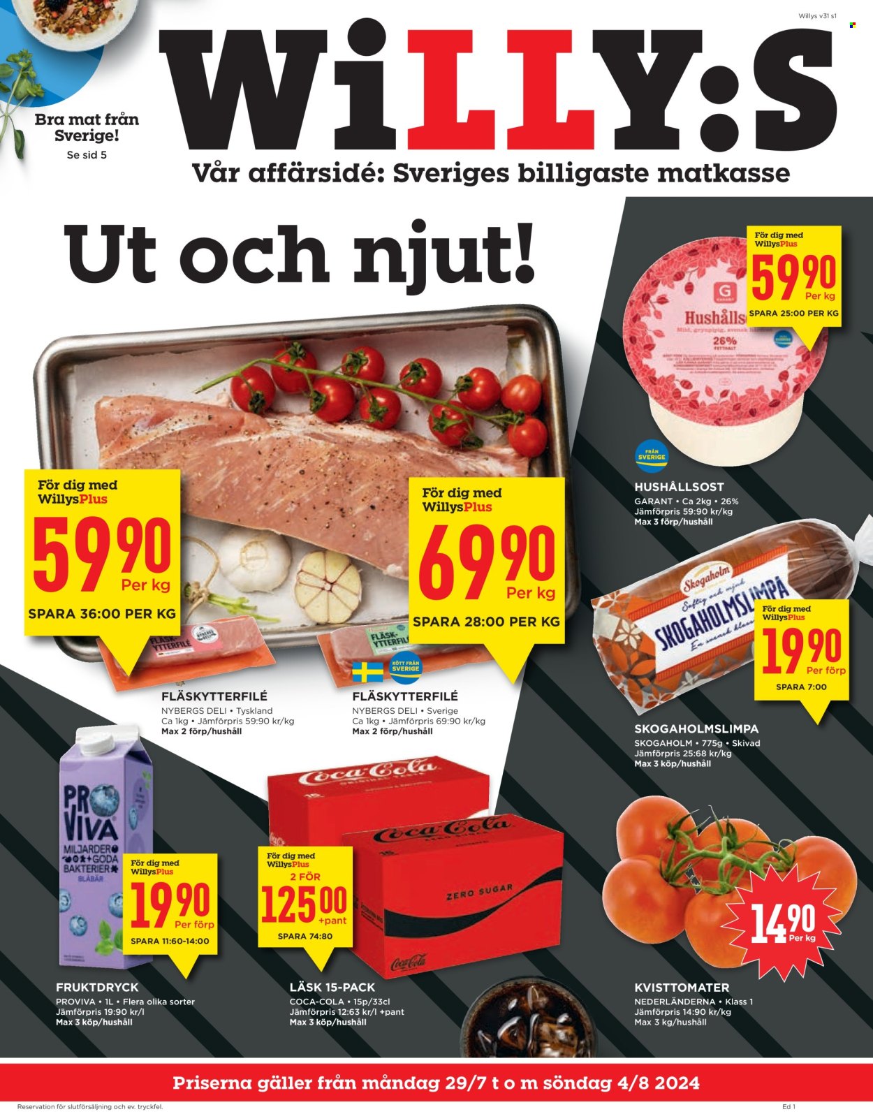 Willys reklamblad - 29/7 2024 - 4/8 2024. Sida 1