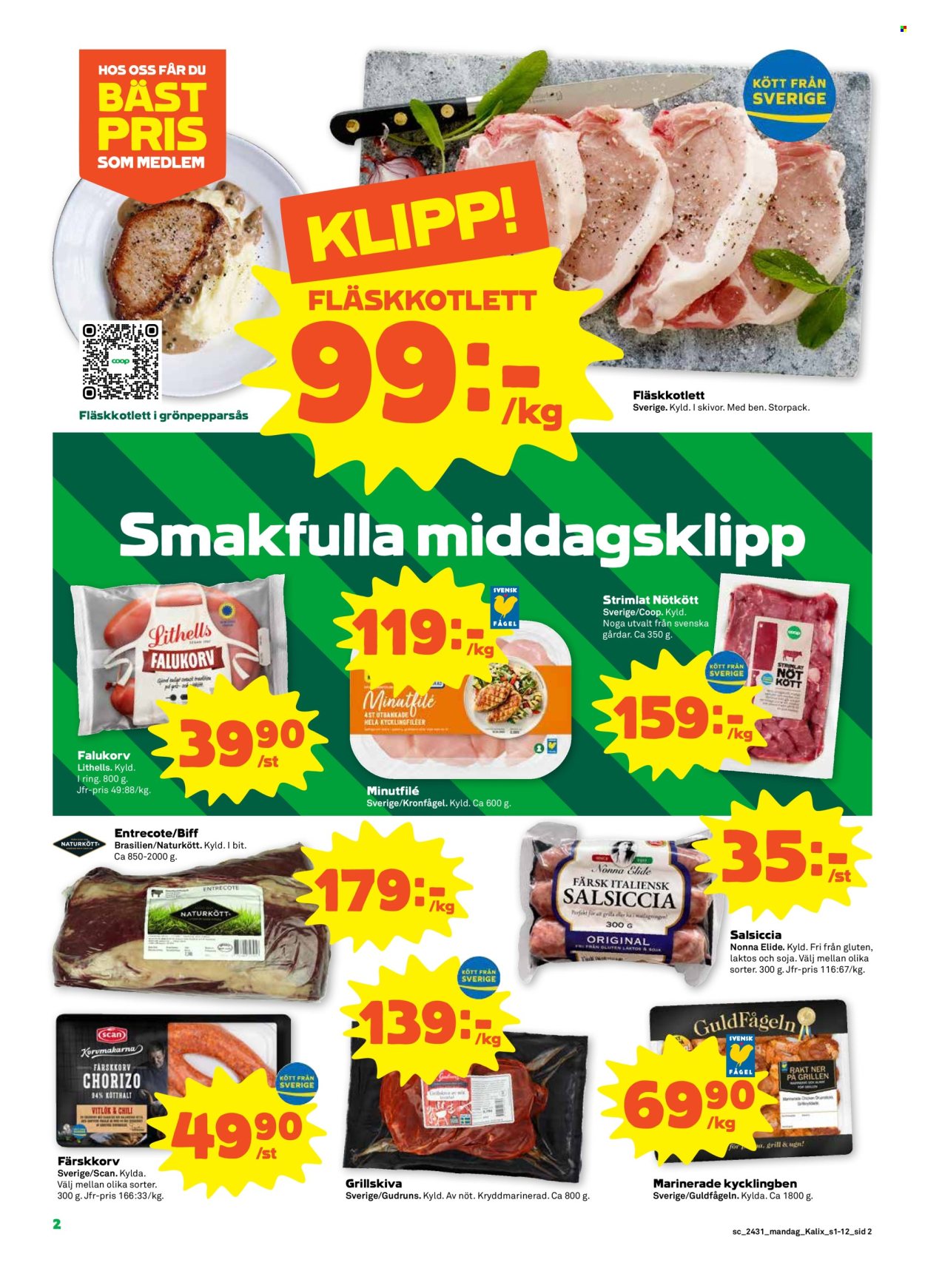 Stora Coop reklamblad - 29/7 2024 - 4/8 2024. Sida 2
