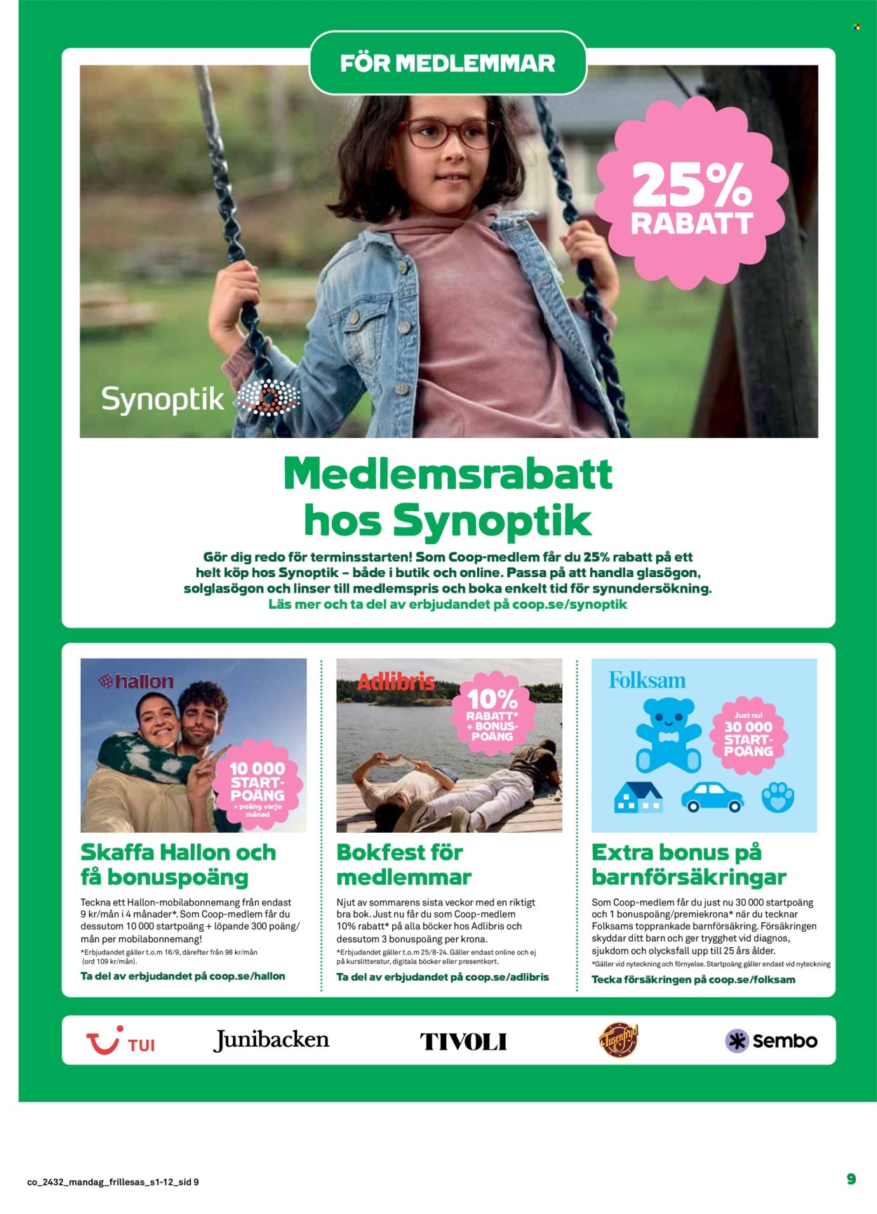 Coop Konsum reklamblad - 5/8 2024 - 11/8 2024. Sida 9