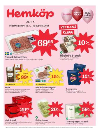 Hemköp reklamblad - 12/8 2024 - 18/8 2024.