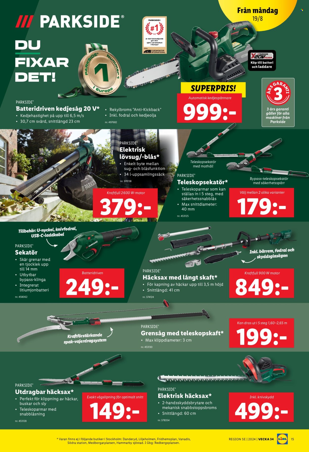 Lidl reklamblad - 19/8 2024 - 25/8 2024. Sida 15