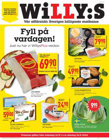 Willys reklamblad - 12/8 2024 - 18/8 2024.