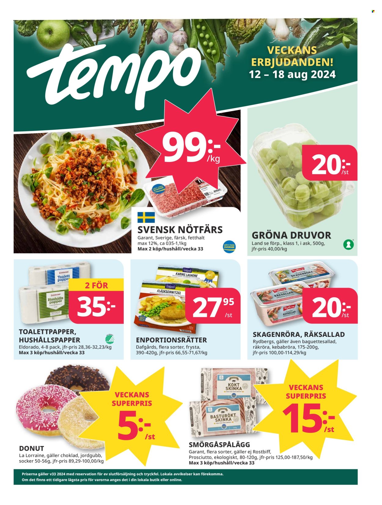 Tempo reklamblad - 12/8 2024 - 18/8 2024. Sida 1