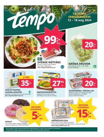Tempo reklamblad - 12/8 2024 - 18/8 2024.