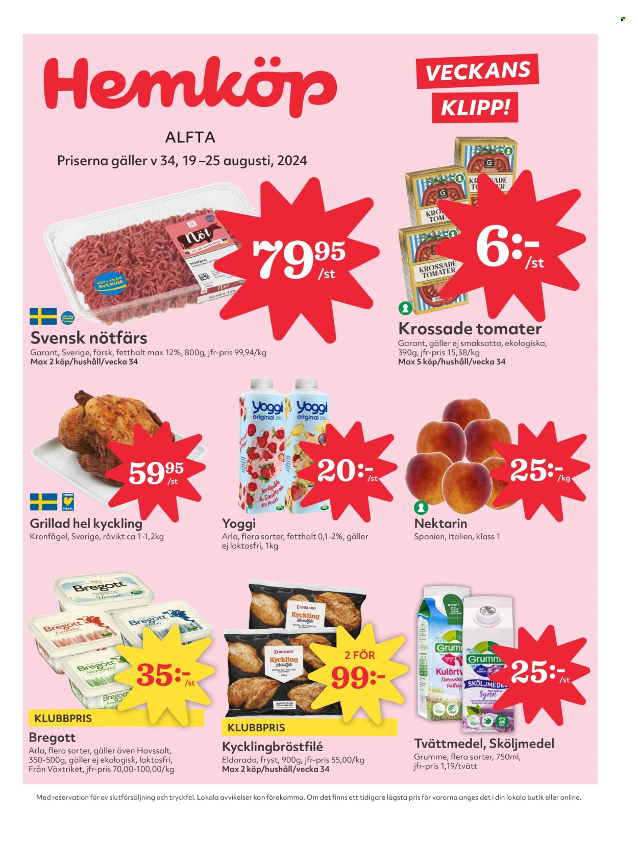 Hemköp reklamblad - 19/8 2024 - 25/8 2024. Sida 1