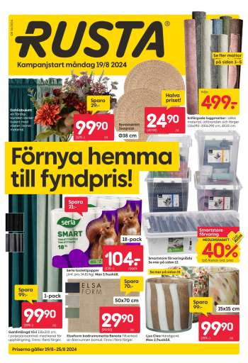Rusta reklamblad - 19/8 2024 - 25/8 2024.