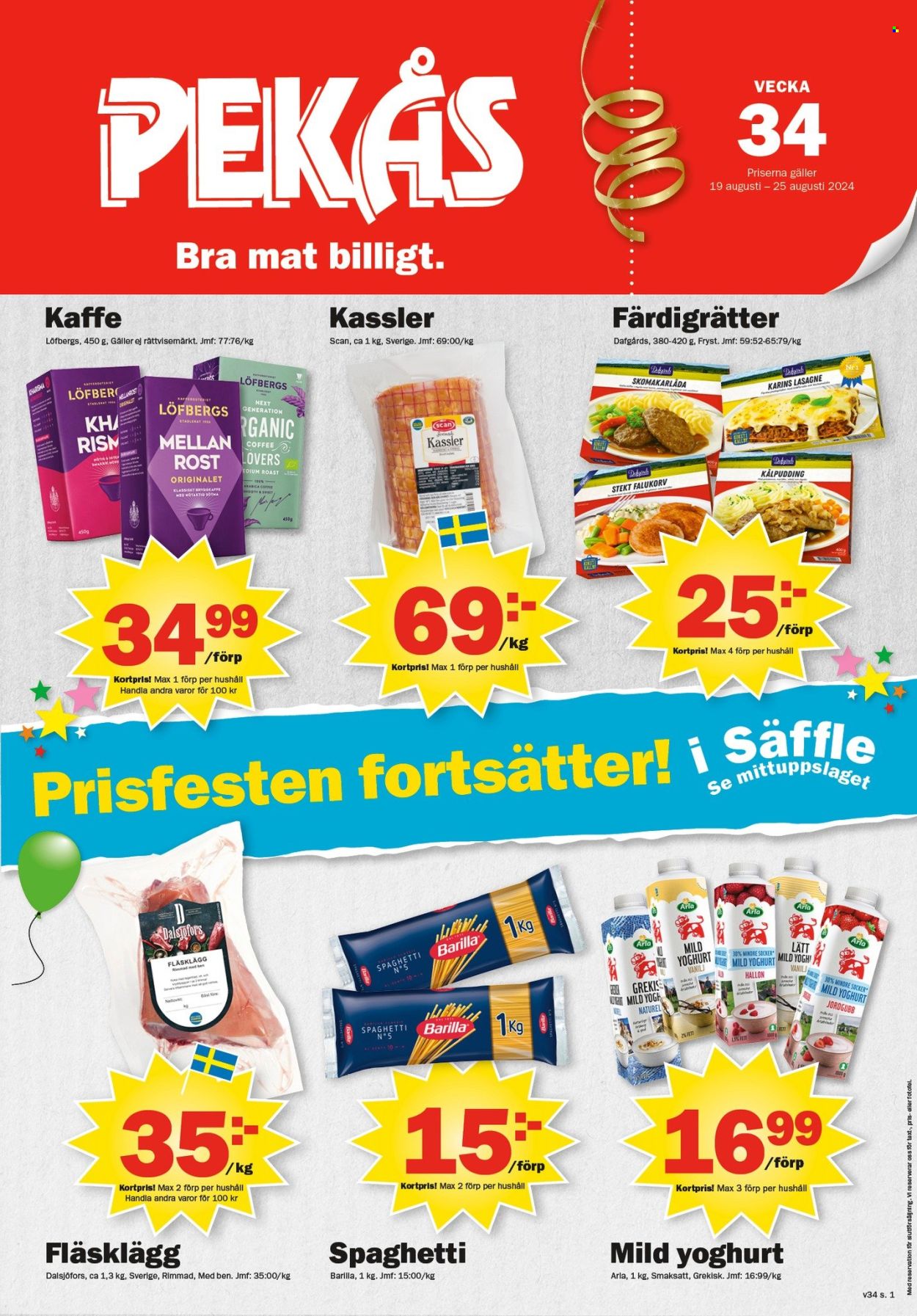 Pekås reklamblad - 19/8 2024 - 25/8 2024. Sida 1