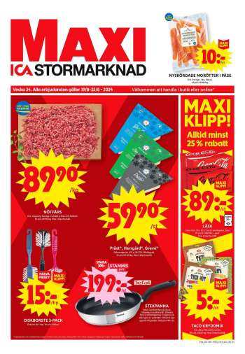 ICA reklamblad - 19/8 2024 - 25/8 2024.