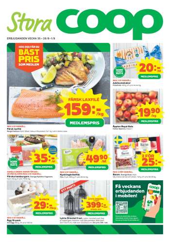 Stora Coop reklamblad - 26/8 2024 - 1/9 2024.