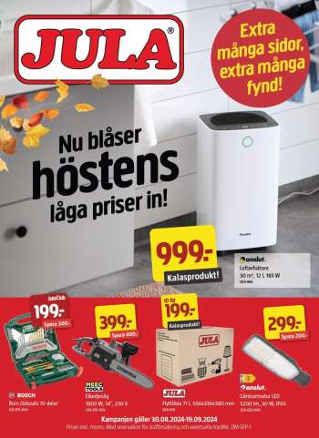 Jula reklamblad - 30/8 2024 - 19/9 2024.