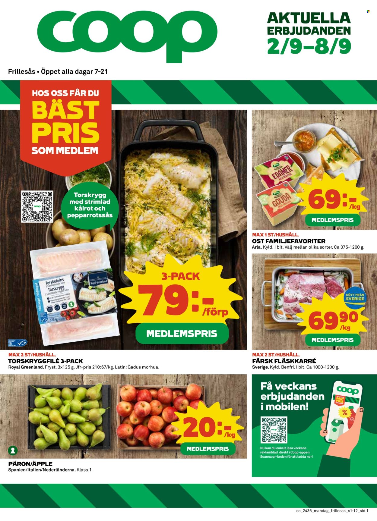 Coop Konsum reklamblad - 2/9 2024 - 8/9 2024. Sida 1