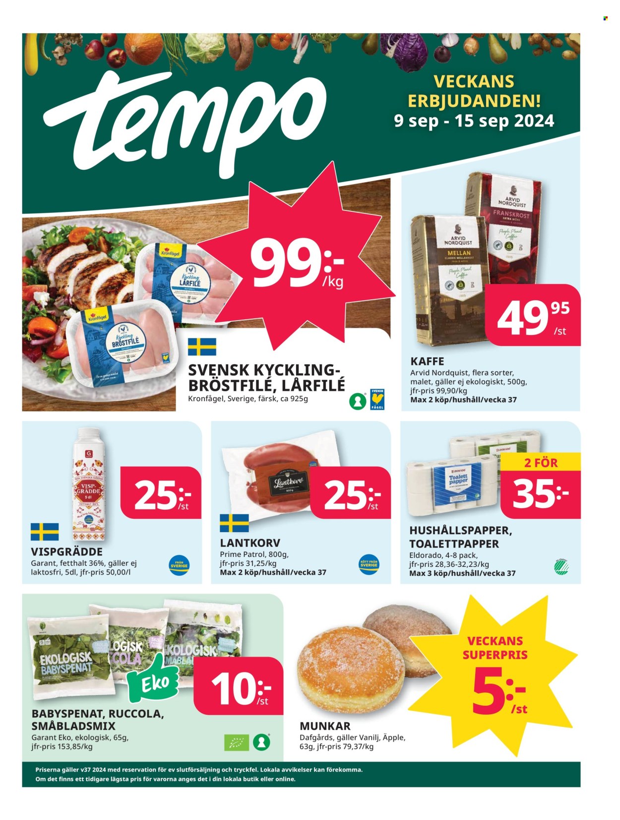 Tempo reklamblad - 9/9 2024 - 15/9 2024. Sida 1