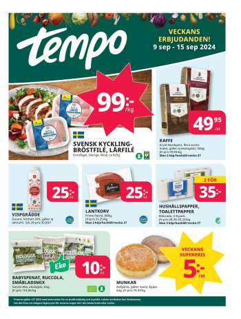 Tempo reklamblad - 9/9 2024 - 15/9 2024.
